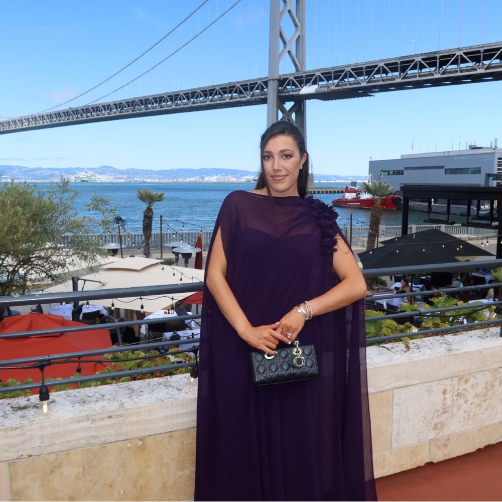 Badgley Mischka Purple Wedding  Guest Dress